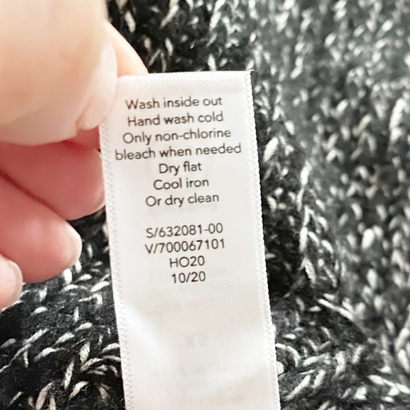 NWT Shasta V-neck Sweater Hi Low Black Marl SZ Large - Picture 7 of 10